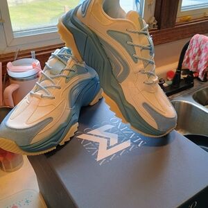 Men's Blue and White Sneakers